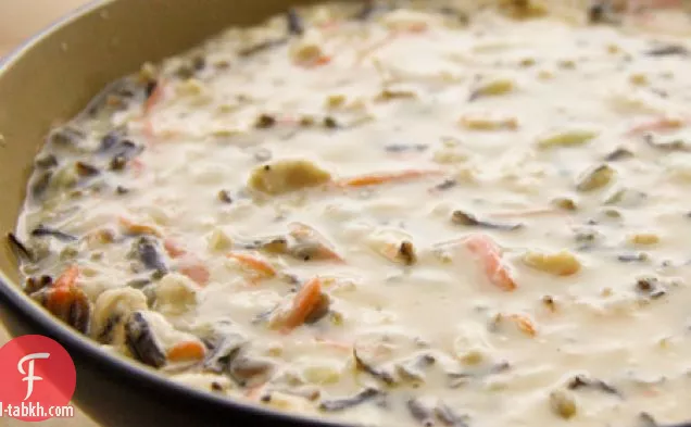 شوربة الأرز البري بالدجاج