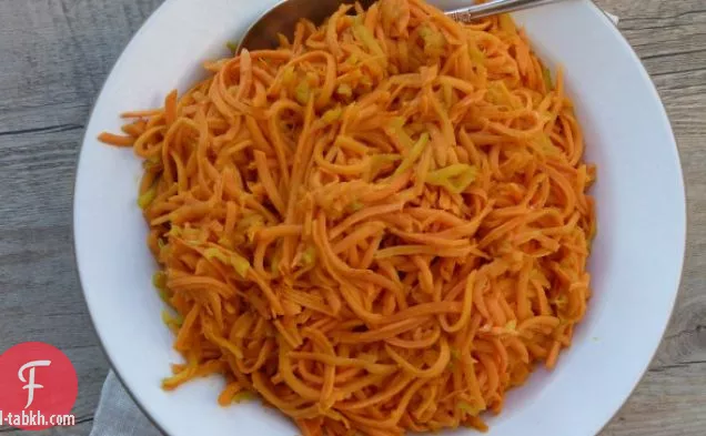 البطاطا الحلوة المبشورة مع التفاح