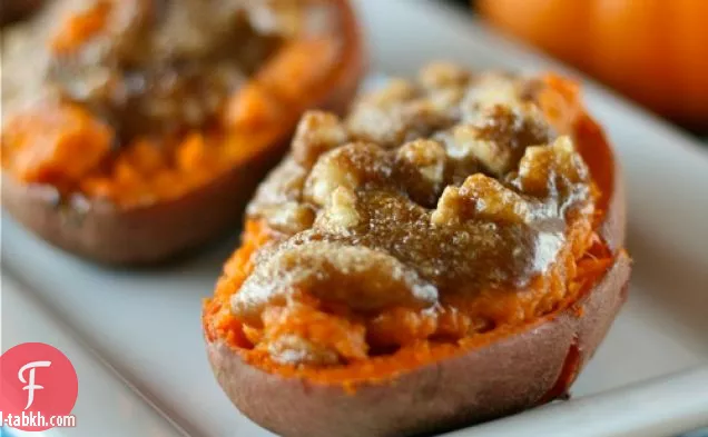 البطاطا الحلوة المخبوزة مرتين