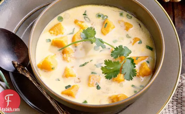 حساء البطاطا الحلوة الآسيوية