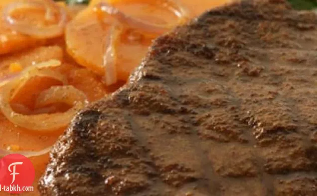 وصفة مغربية لشرائح اللحم المشوية والبطاطا الحلوة
