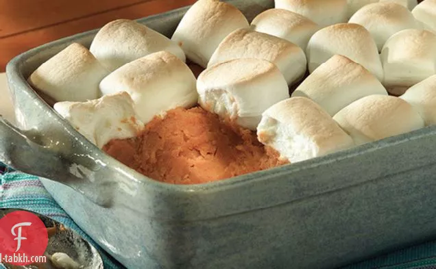 بطاطا حلوة مغطاة بالملوخية