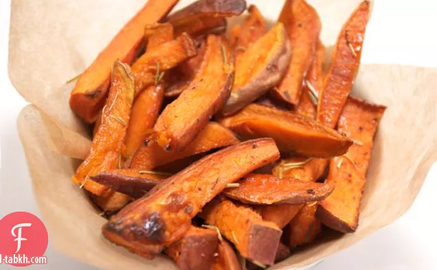 بطاطا حلوة مخبوزة {مع زيت زيتون هربيد}