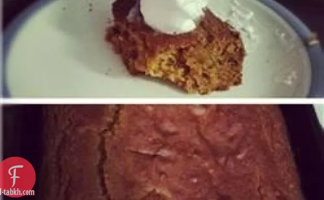 عطلة اليسار على كعكة البطاطا الحلوة