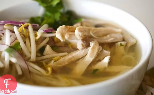 فو جا-وصفة حساء الدجاج المعكرونة الفيتنامية