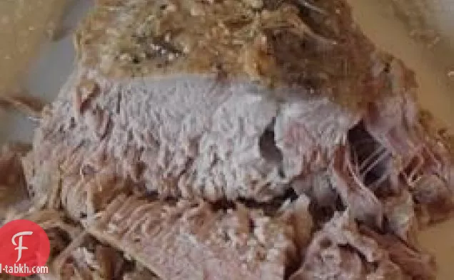 الحليب مطهو ببطء لحم الخنزير الخاصرة