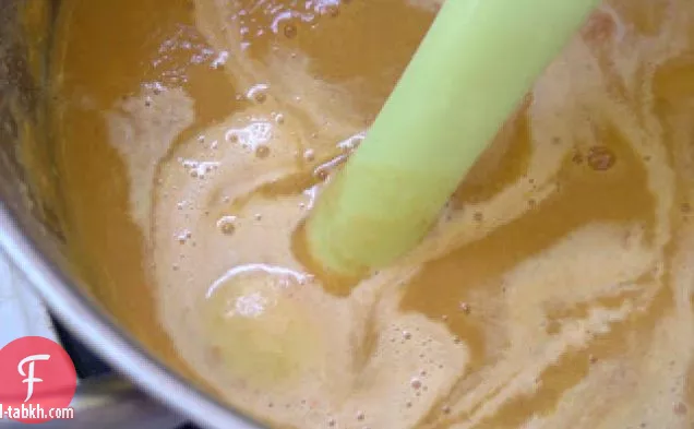 شوربة العدس الأحمر واليام بالكاري