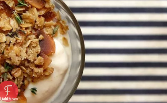 كريم الليمون الخالي من الألبان مع رقائق الشوفان والزعتر