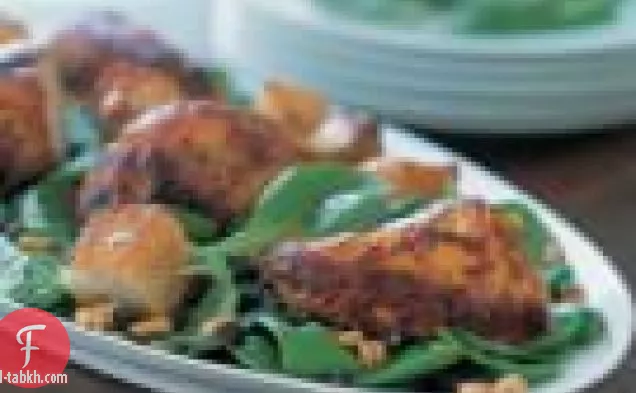 سلطة الدجاج المشوي والخبز