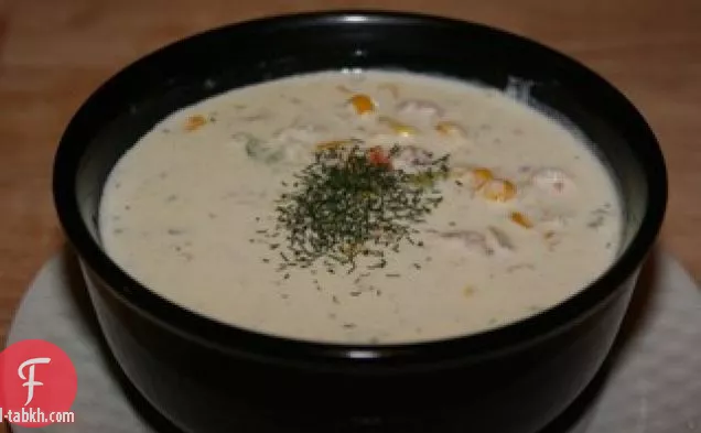 حساء الروبيان اللذيذ
