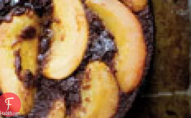 كعكة الشوكولاته الكمثرى رأسا على عقب