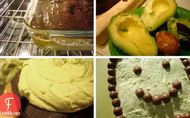 كيك سباي: كعكة الأفوكادو بالشوكولاتة مع كريمة زبدة الأفوكادو