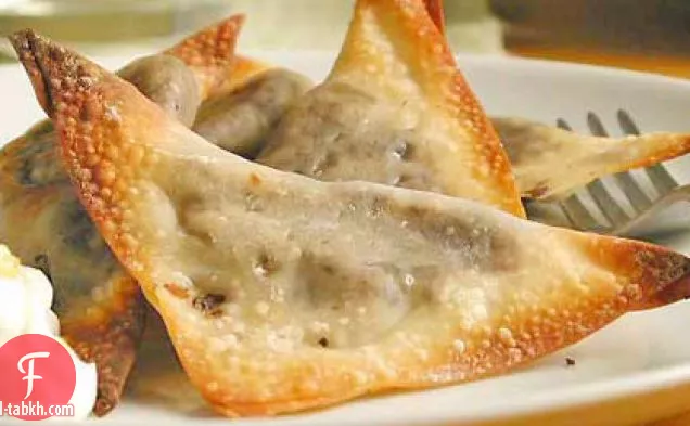 رافيولي الفطر مع مايونيز الليمون