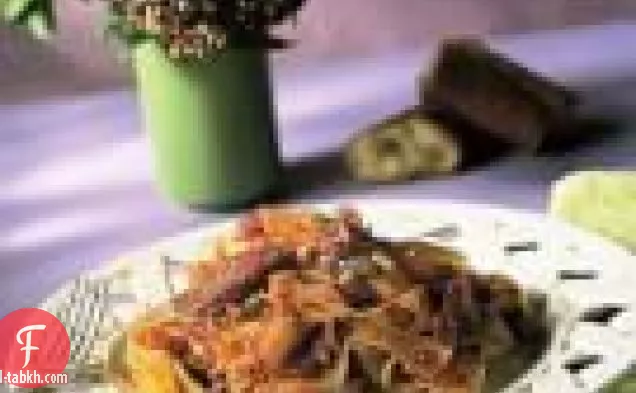 بابارديل مع النبيذ الأحمر-بطة مطهية