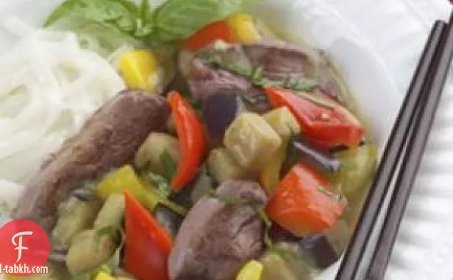الكاري الأخضر التايلاندي مع البط