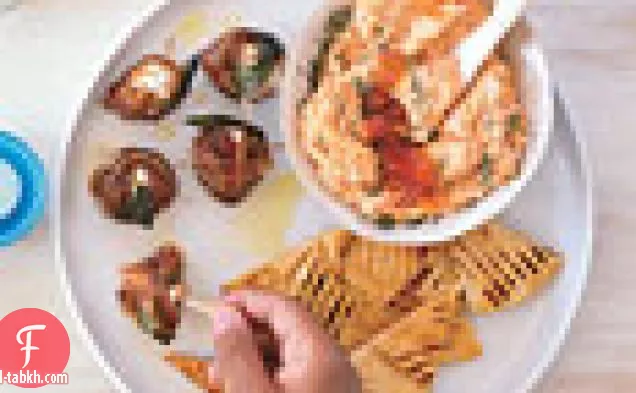 سمك السلمون المدخن تاراما مع رقائق بيتا