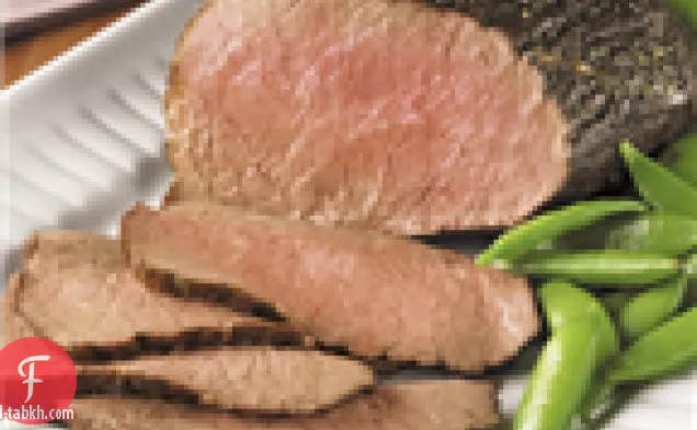 الثوم عشب بقشور لحم البقر المشوي