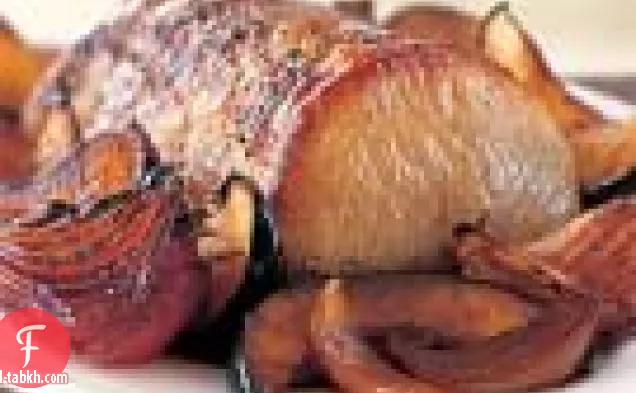 لحم الخنزير المشوي مع الخضار هويسين