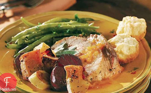 البرتقال-ديجون لحم الخنزير الخاصرة