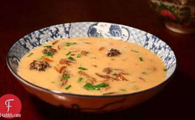 شوربة كريمة الفطر البري