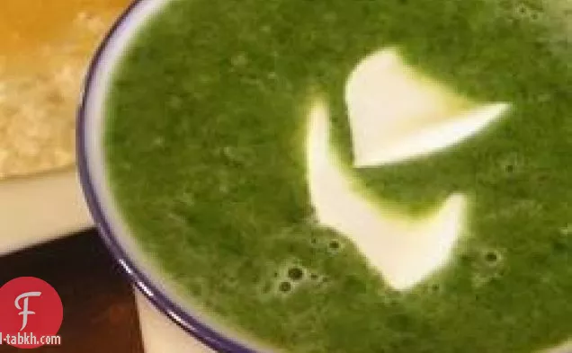 شوربة كريمة السبانخ