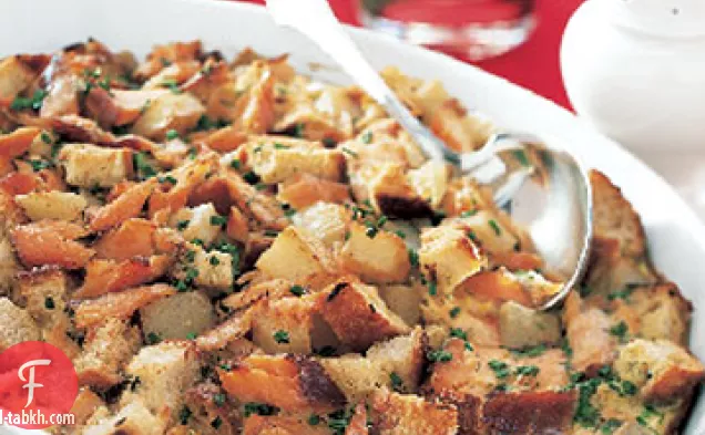 طاجن إفطار سمك السلمون المدخن والبطاطس