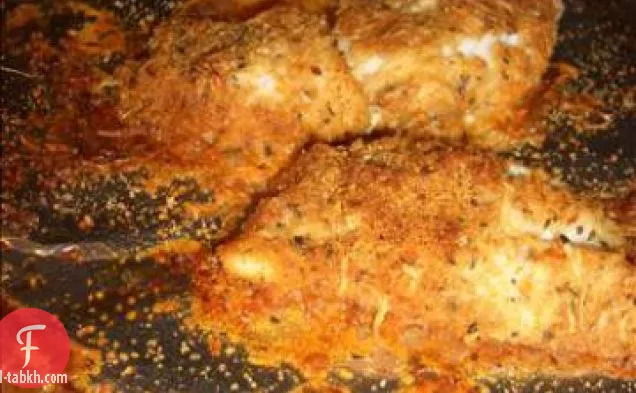 سمك البارميزان المخبوز