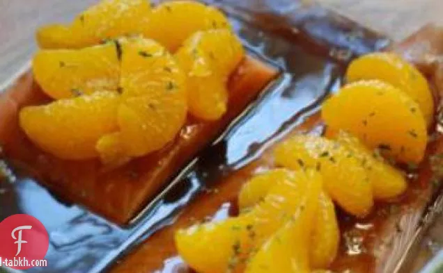 سمك السلمون مع اليوسفي هويسين الصقيل