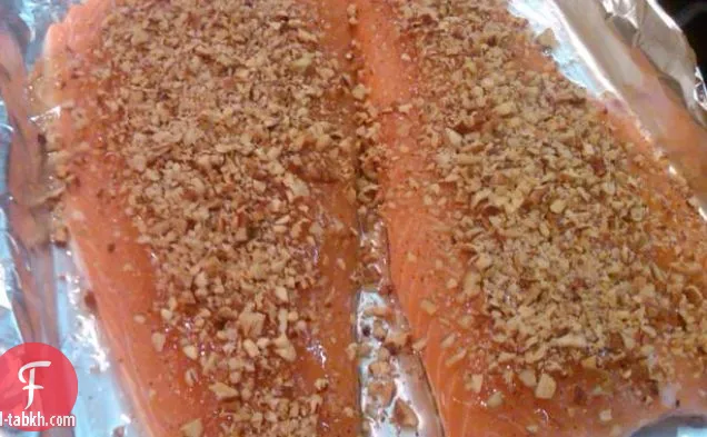 شرائح العسل المزجج بسيطة (سمك السلمون)