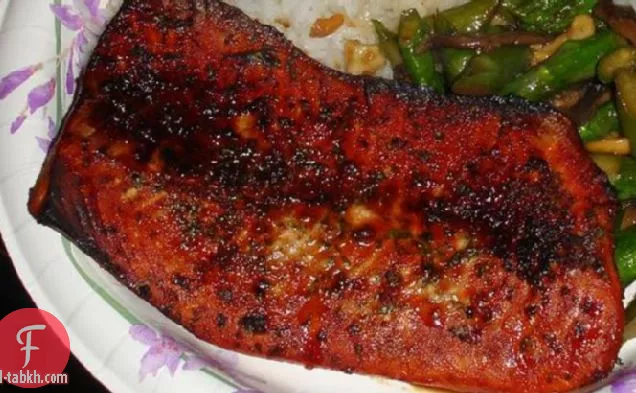 الزنجبيل والسلمون الصويا