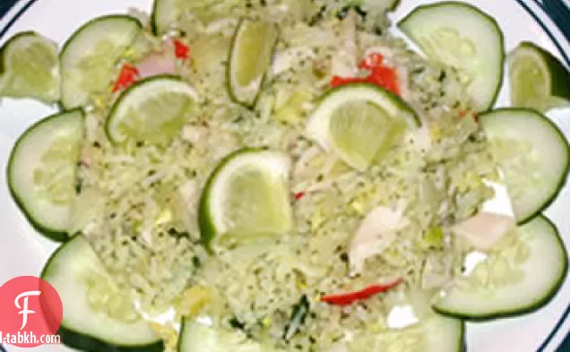 السلطعون الأرز المقلي