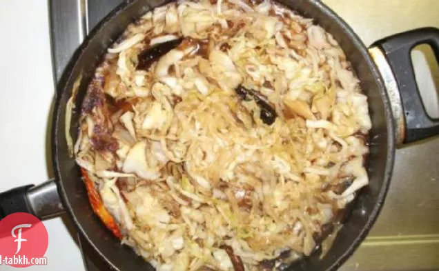 ملفوف أخضر منزلق بالخل