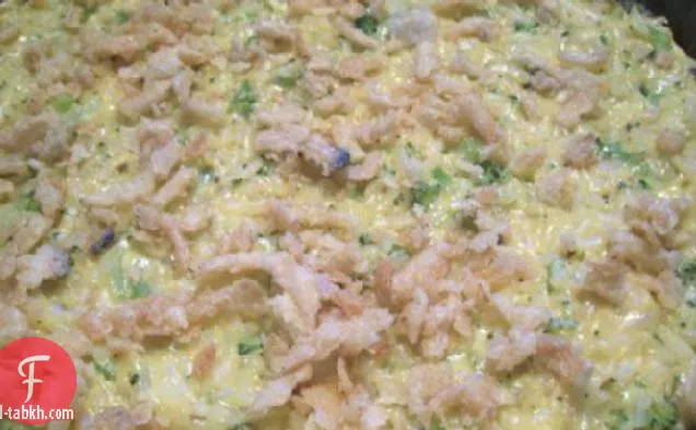 طاجن أرز البروكلي والجبن