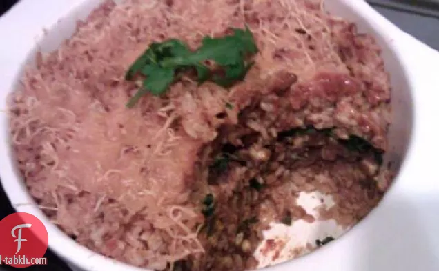 طاجن أرز بني على الطريقة المكسيكية