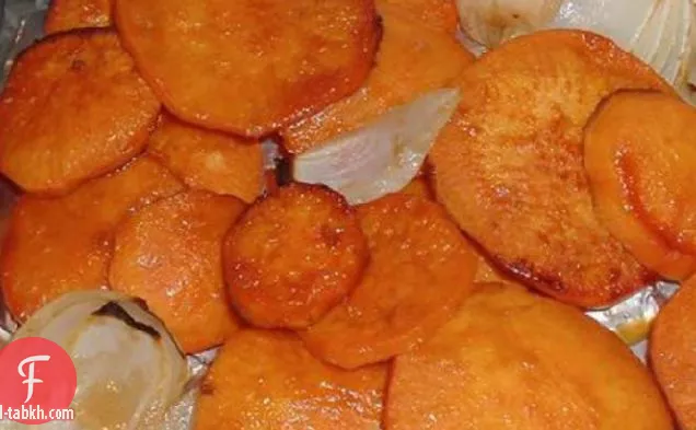 العسل والخردل البطاطا الحلوة