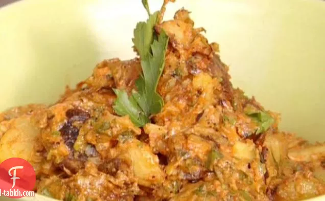 سلطة بطاطس يوكون جولد مشوية مع فلفل أحمر-مايونيز بابريكا مدخن